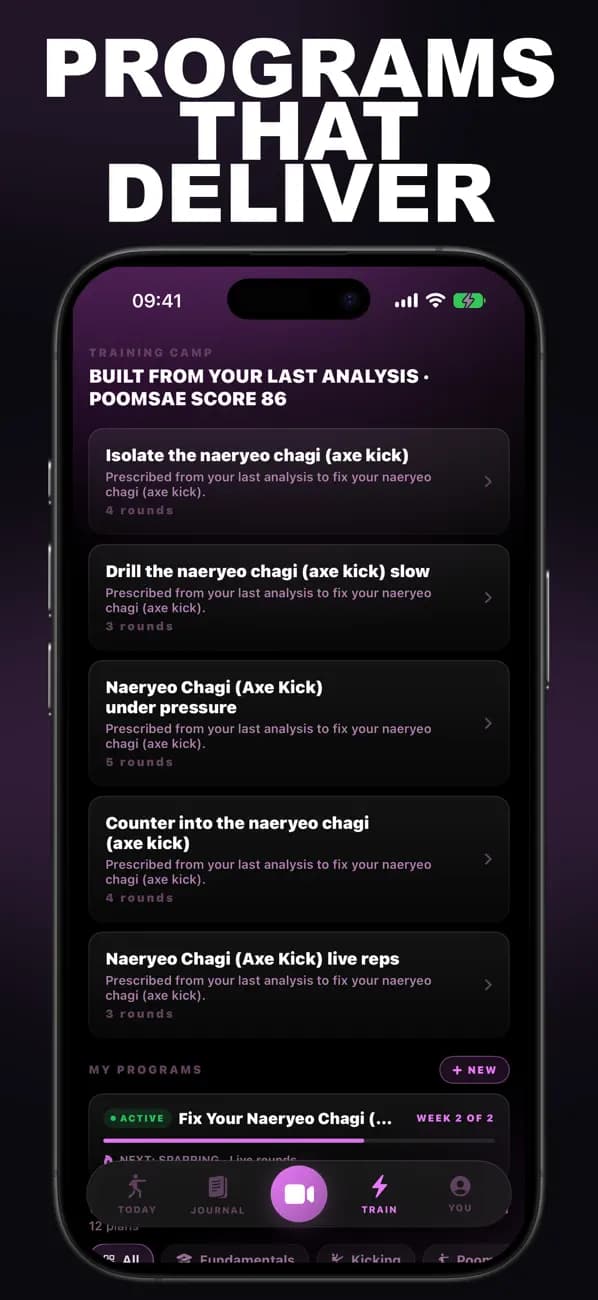 Taekwondo AI: Coach app screen 4